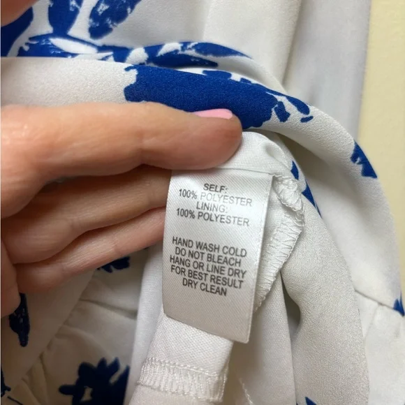 Lulus TALIA Blue & White Floral Off Shoulder Mini Dress - Large - Picture 9 of 12